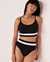 LA VIE EN ROSE AQUA BLACKSTRING Crop Cami Bikini Top Black 70100139 - View1