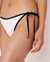LA VIE EN ROSE AQUA Bas de bikini brésilien BLACKSTRING Blanc 70300123 - View1