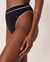LA VIE EN ROSE AQUA BLACKSTRING High Leg Bikini Bottom Black 70300125 - View1