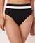 LA VIE EN ROSE AQUA BLACKSTRING High Waist Bikini Bottom Black 70300126 - View1