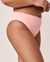 LA VIE EN ROSE AQUA Bas de bikini taille haute en fibres recyclées POWDER Rose bébé 70300132 - View1