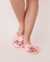 LA VIE EN ROSE Knotted Open Slide Slippers Pink vichy 40700164 - View1
