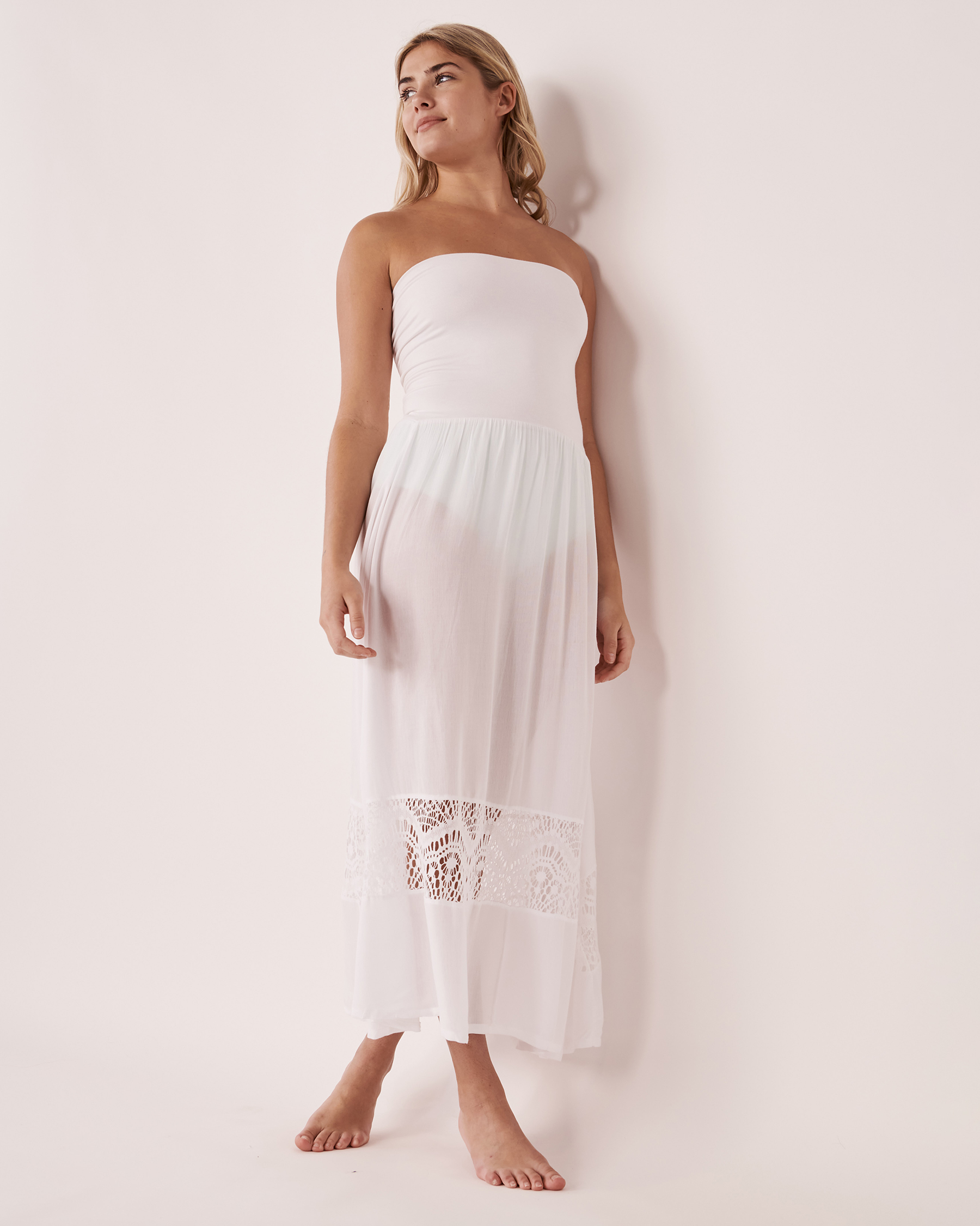LA VIE EN ROSE AQUA Two-way Skirt-Dress White 80200009 - View2