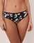 LA VIE EN ROSE Microfiber Sleek Back Bikini Panty Black floral 20300100 - View1
