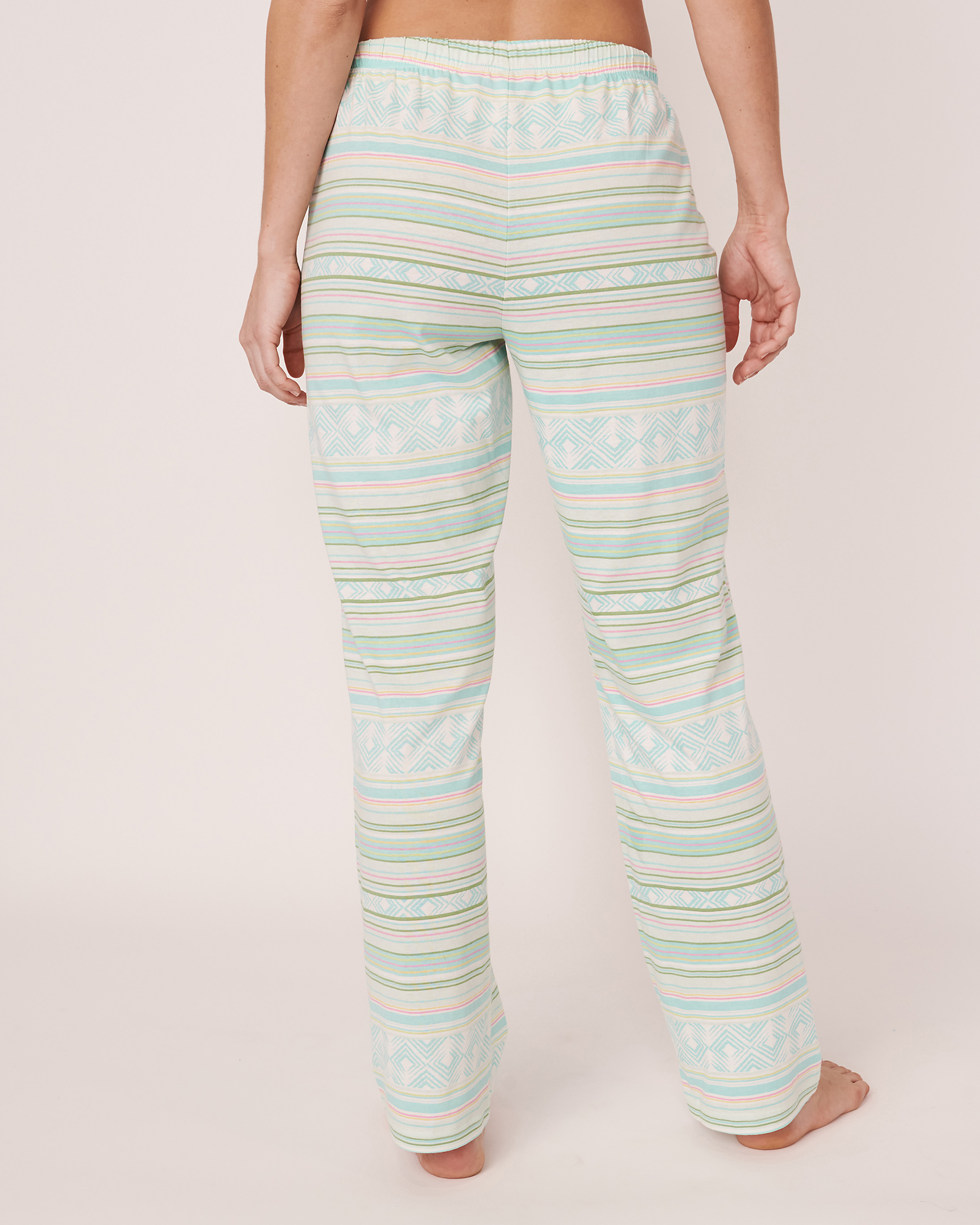 LA VIE EN ROSE Straight Leg Pyjama Pants Horizontal aztec print 40200227 - View2
