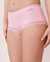 LA VIE EN ROSE Cotton and Lace Trim Boyleg Panty Candy pink 20100131 - View1