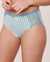 LA VIE EN ROSE Culotte bikini taille haute ultra douce bordure de dentelle Rayures et libellules 20100134 - View1