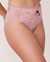 LA VIE EN ROSE Culotte bikini taille haute ultra douce bordure de dentelle Oiseau botanique 20100134 - View1