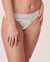 LA VIE EN ROSE Cotton and Lace Band Thong Panty Floral and dragonfly 20100136 - View1