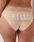 LA VIE EN ROSE Culotte bikini coton et bande de dentelle Douceur jaune 20100137 - View1