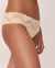 LA VIE EN ROSE Microfiber and Wide Lace Band Thong Panty Soft yellow 20200160 - View1