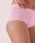LA VIE EN ROSE Culotte aux hanches taille haute modal Rose bonbon 20200164 - View1