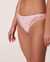 LA VIE EN ROSE Microfiber and Lace Cheeky Panty Candy pink 20300101 - View1