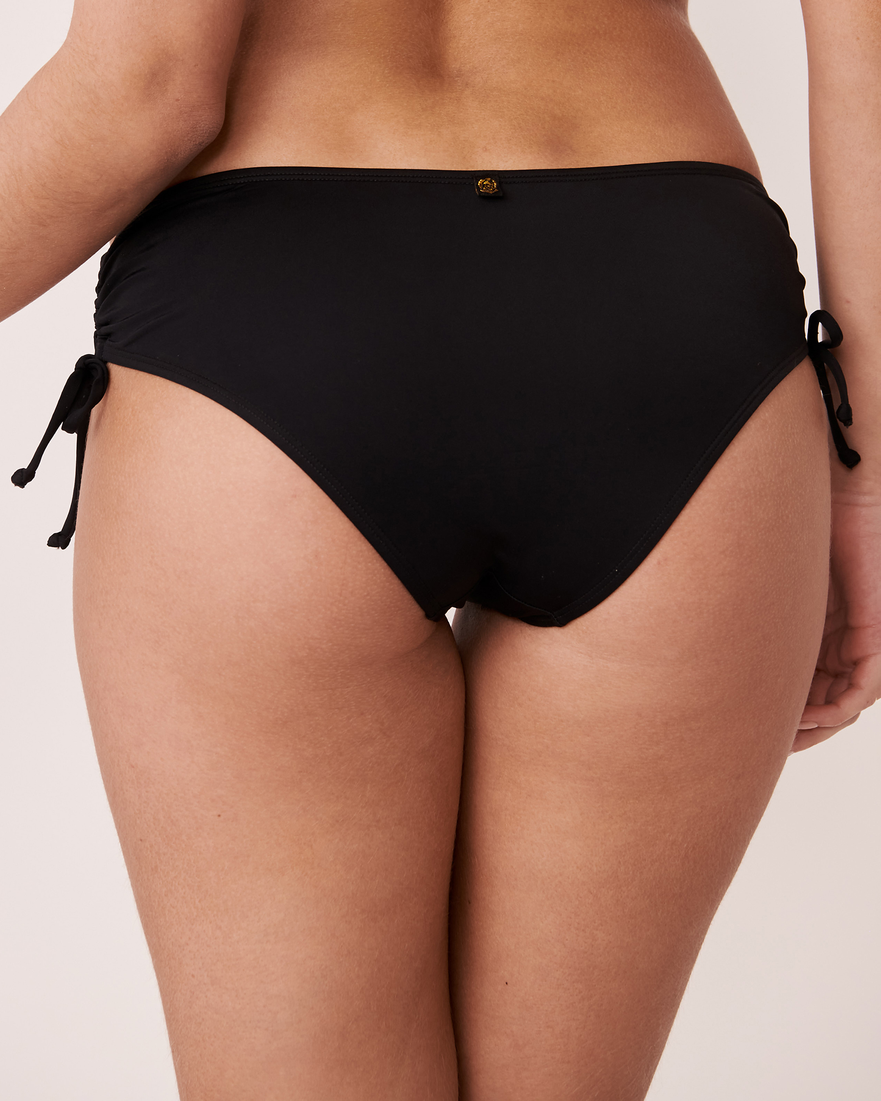 LA VIE EN ROSE AQUA SOLID Brazilian Bikini Bottom Black 70300161 - View2