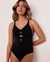 AQUAROSE SOLID Michela One-piece Swimsuit Black 70400029 - View1