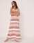 LA VIE EN ROSE AQUA Scoop Neck Maxi Dress Earthy stripes 80300038 - View1