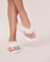 LA VIE EN ROSE Pantoufles sandales avec fausse fourrure Blanc 40700175 - View1