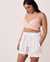 LA VIE EN ROSE AQUA High Waist Shorts with Ribbon Pastel stripes 80200011 - View1