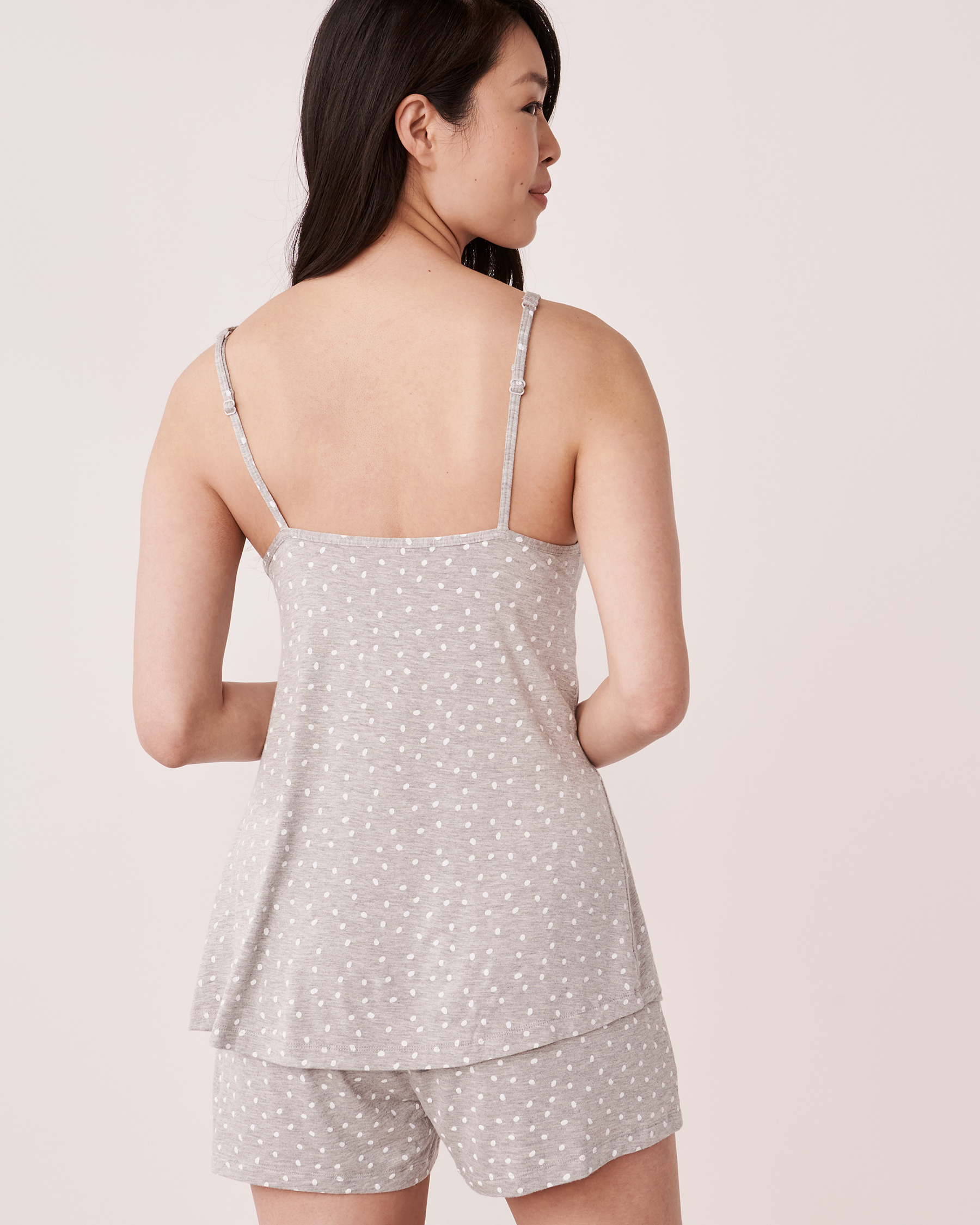 LA VIE EN ROSE Soft Knit Jersey Cami Grey dots 40100298 - View2
