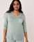 LA VIE EN ROSE Soft Knit Jersey 3/4 Sleeve Shirt Silver blue 40100301 - View1