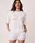 LA VIE EN ROSE Modal Drop Shoulder T-shirt White 50100040 - View1