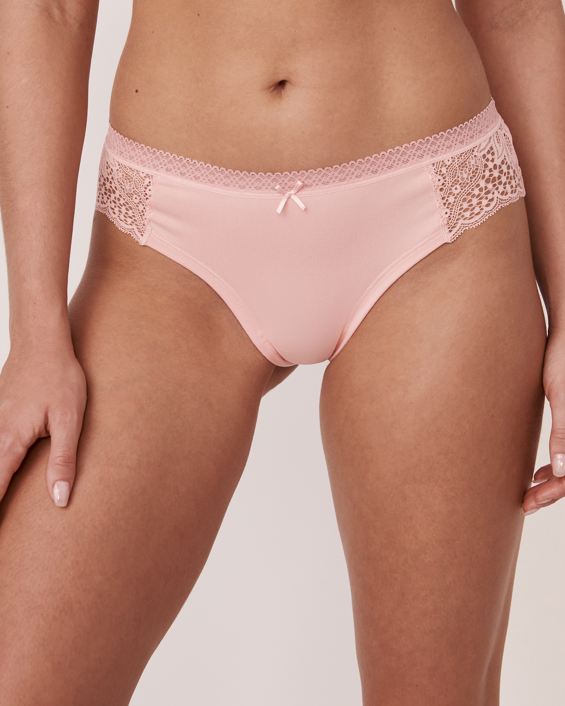 LA VIE EN ROSE Lace Detail Super Soft Cheeky Panty Spring pink 20100169 - View1