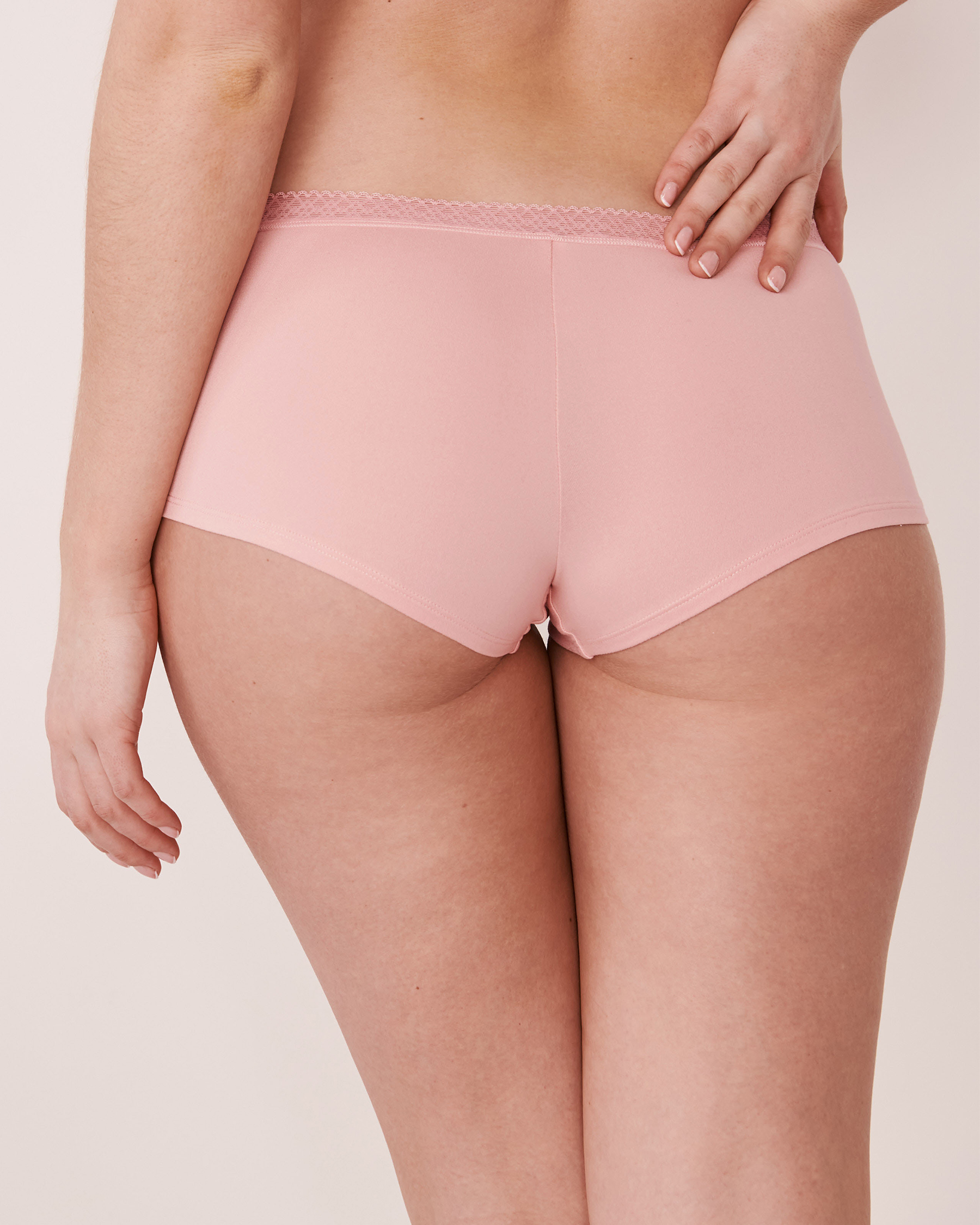 LA VIE EN ROSE Lace Detail Super Soft Boyleg Panty Spring pink 20100171 - View2
