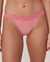 LA VIE EN ROSE Cotton and Lace Band Thong Panty Candy pink 20100172 - View1