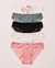 LA VIE EN ROSE 5-Pack Microfiber and Lace Bikini Panty Multicolor 20200172-5P - View1