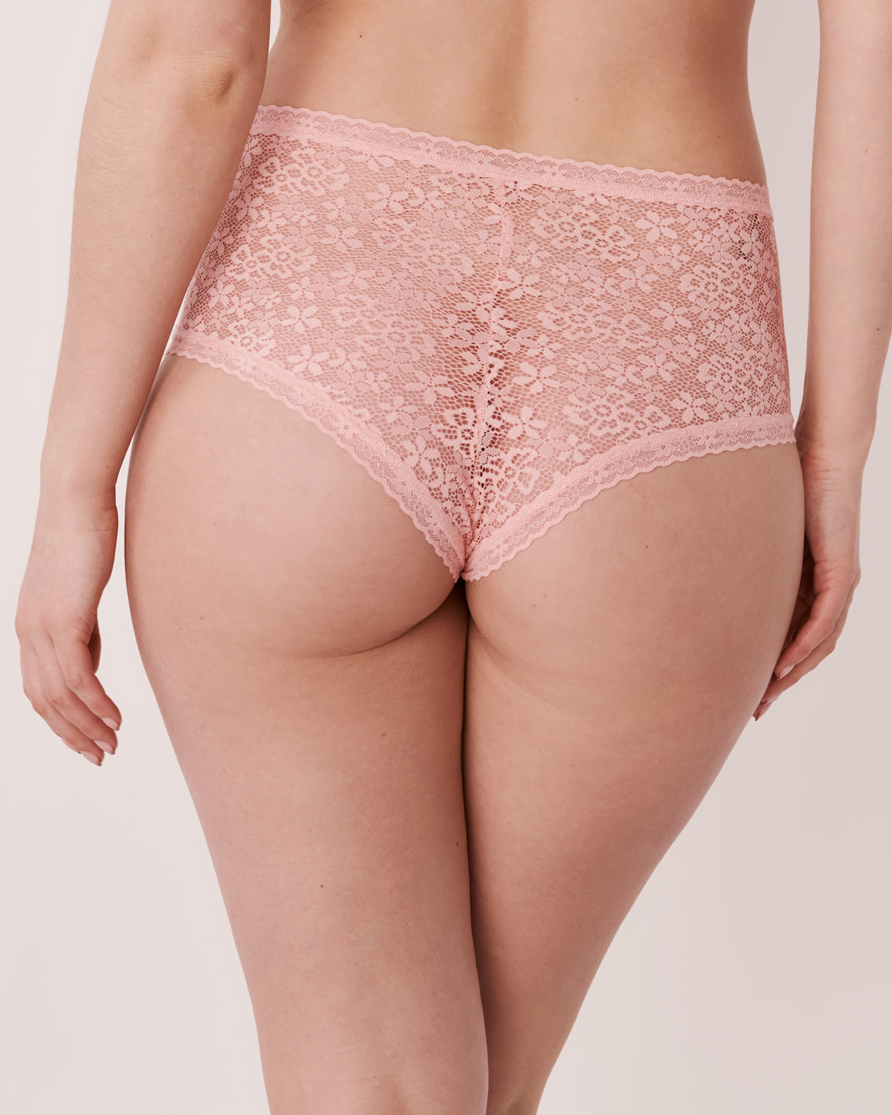 LA VIE EN ROSE Lace High Waist Cheeky Panty Spring pink 20200181 - View2