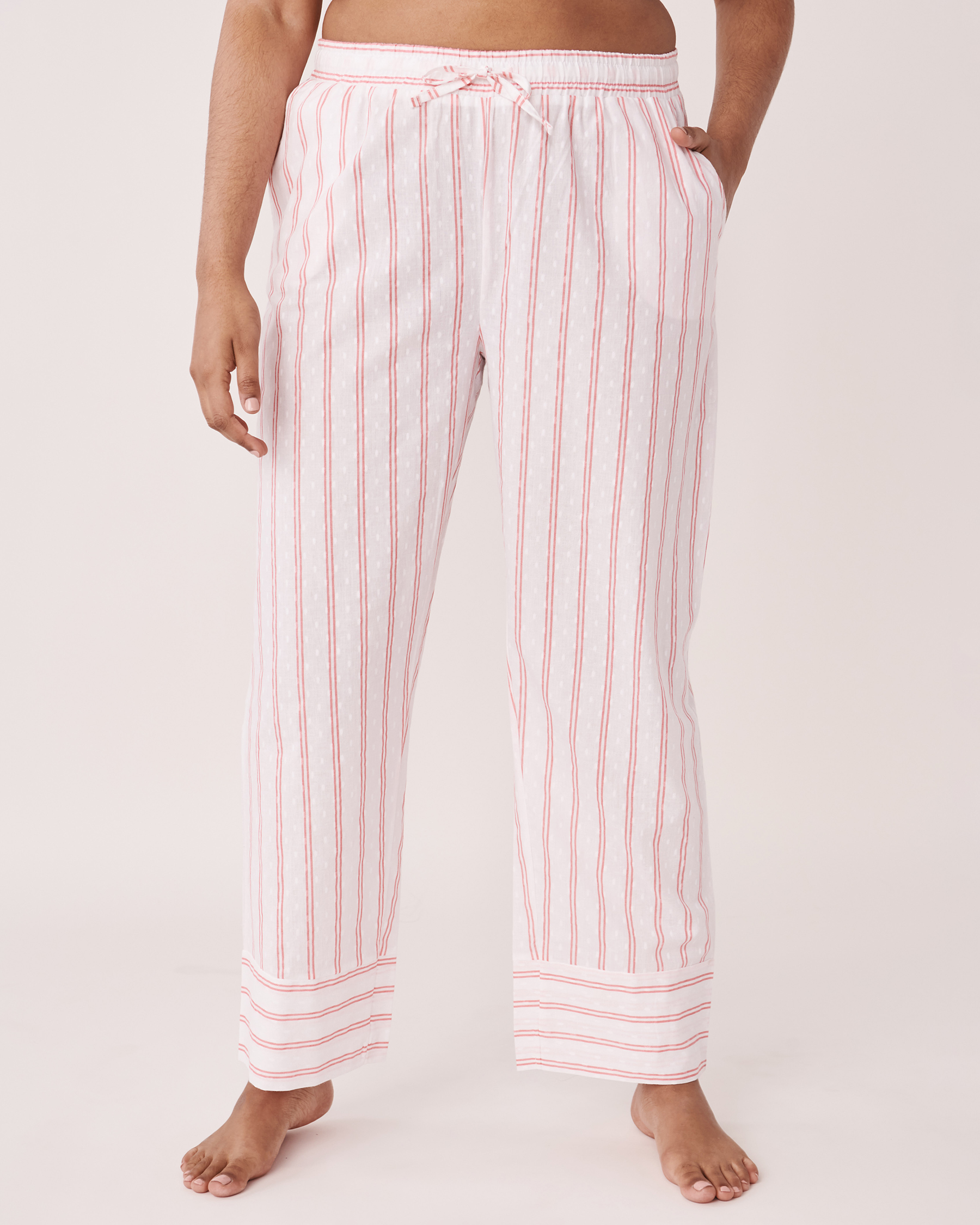 LA VIE EN ROSE Straight Leg Pyjama Pants Baby pink stripes 40200271 - View1