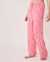 LA VIE EN ROSE Pantalon à jambe large en jersey doux Imprimé rose miniature 40200286 - View1