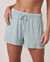 LA VIE EN ROSE Soft Knit Jersey Shorts Silver blue dots 40200292 - View1