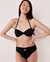 LA VIE EN ROSE AQUA SOLID Twisted Bandeau Bikini Top Black 70100218 - View1