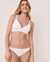 LA VIE EN ROSE AQUA SOLID Recycled Fibers Triangle Bikini Top White 70100222 - View1