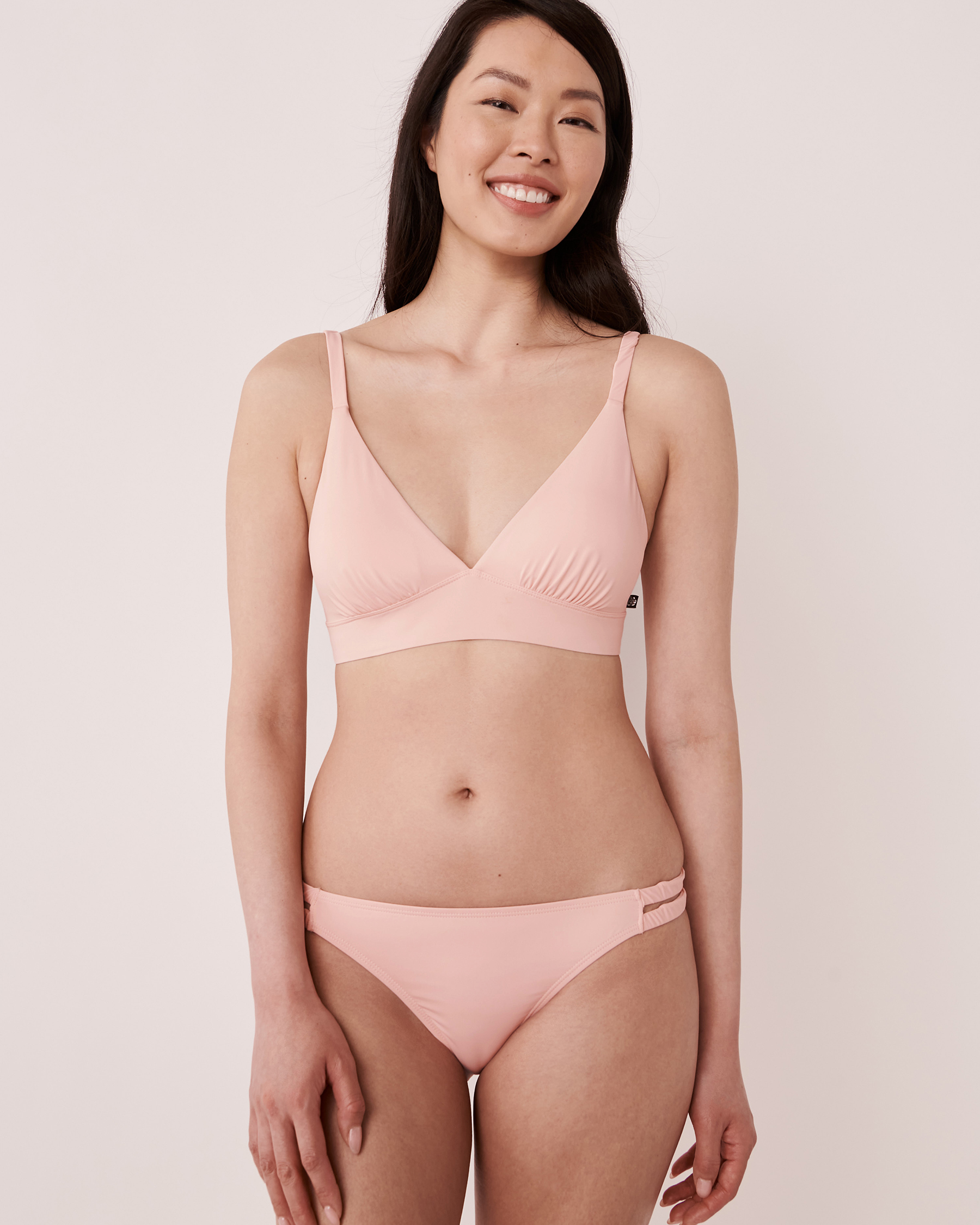 LA VIE EN ROSE AQUA SOLID Recycled Fibers Triangle Bikini Top Creamy pink 70100222 - View2
