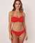 LA VIE EN ROSE AQUA Haut de bikini bandeau en fibres recyclées POPPY Rouge coquelicot 70100225 - View1