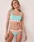 LA VIE EN ROSE AQUA Haut de bikini bandeau en fibres recyclées BLOCK PARTY Bleu Aruba 70100253 - View1