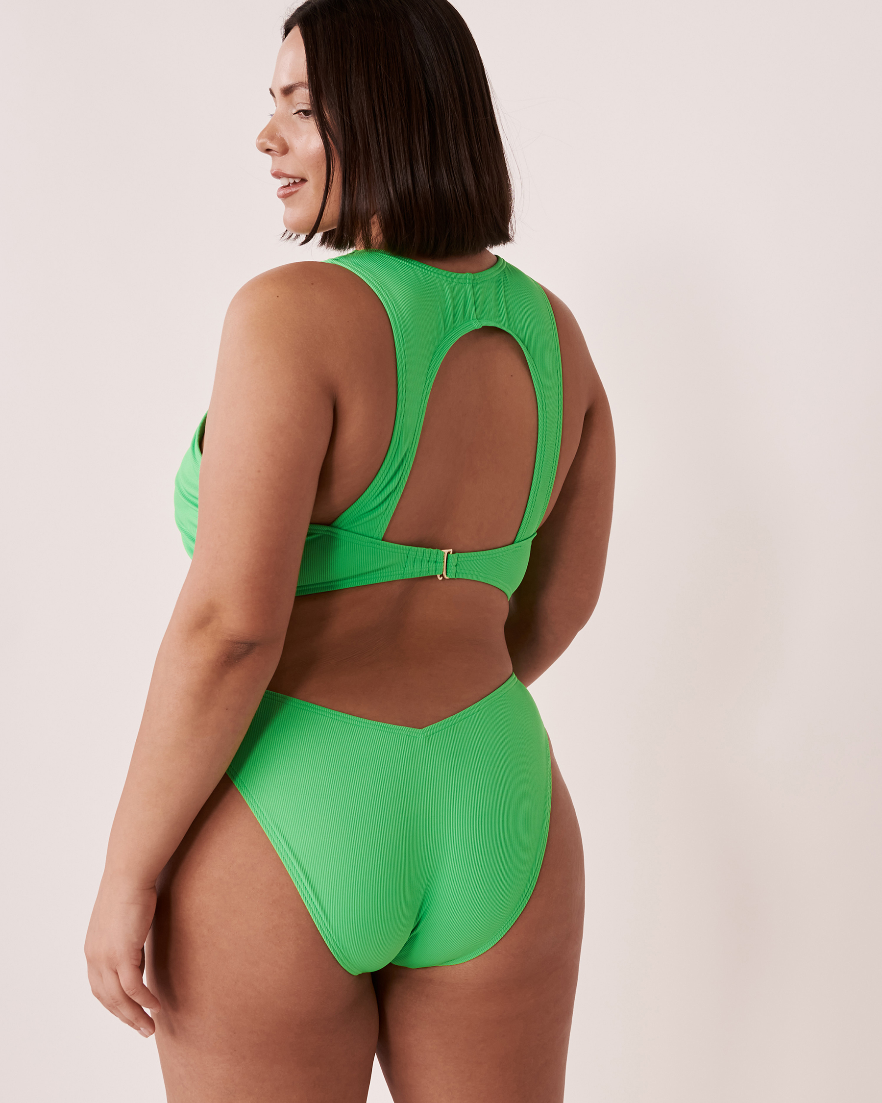 LA VIE EN ROSE AQUA TOUCAN Recycled Fibers D Cup Bikini Top Neon green 70200037 - View4