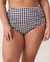 LA VIE EN ROSE AQUA Bas de bikini taille haute GINGHAM Vichy monochrome 70300195 - View1