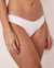 LA VIE EN ROSE AQUA Bas de bikini brésilien en fibres recyclées SOLID Blanc 70300201 - View1