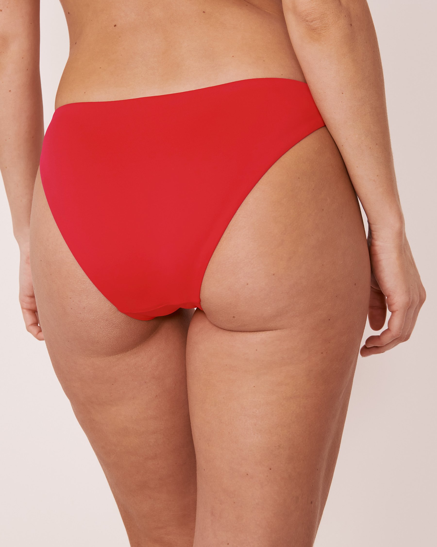 LA VIE EN ROSE AQUA Bas de bikini taille basse en fibres recyclées POPPY Rouge coquelicot 70300204 - Voir2