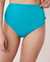 LA VIE EN ROSE AQUA Bas de bikini taille haute plissée BLUEBIRD Turquoise 70300208 - View1