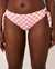 LA VIE EN ROSE AQUA GINGHAM Brazilian Bikini Bottom Gingham 70300216 - View1