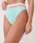 LA VIE EN ROSE AQUA BLOCK PARTY Recycled Fibers High Waist Bikini Bottom Aruba blue 70300229 - View1