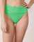 LA VIE EN ROSE AQUA TOUCAN Recycled Fibers Crossed High Waist Bikini Bottom Neon green 70300234 - View1