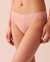 LA VIE EN ROSE Seamless Fabric Ribbed Thong Panty Pink peony 20300223 - View1