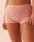 LA VIE EN ROSE Seamless Ribbed Boyleg Panty Pink peony 20300224 - View1