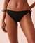 LA VIE EN ROSE AQUA RIB Side Tie Brazilian Bikini Bottom Black 70300462 - View1