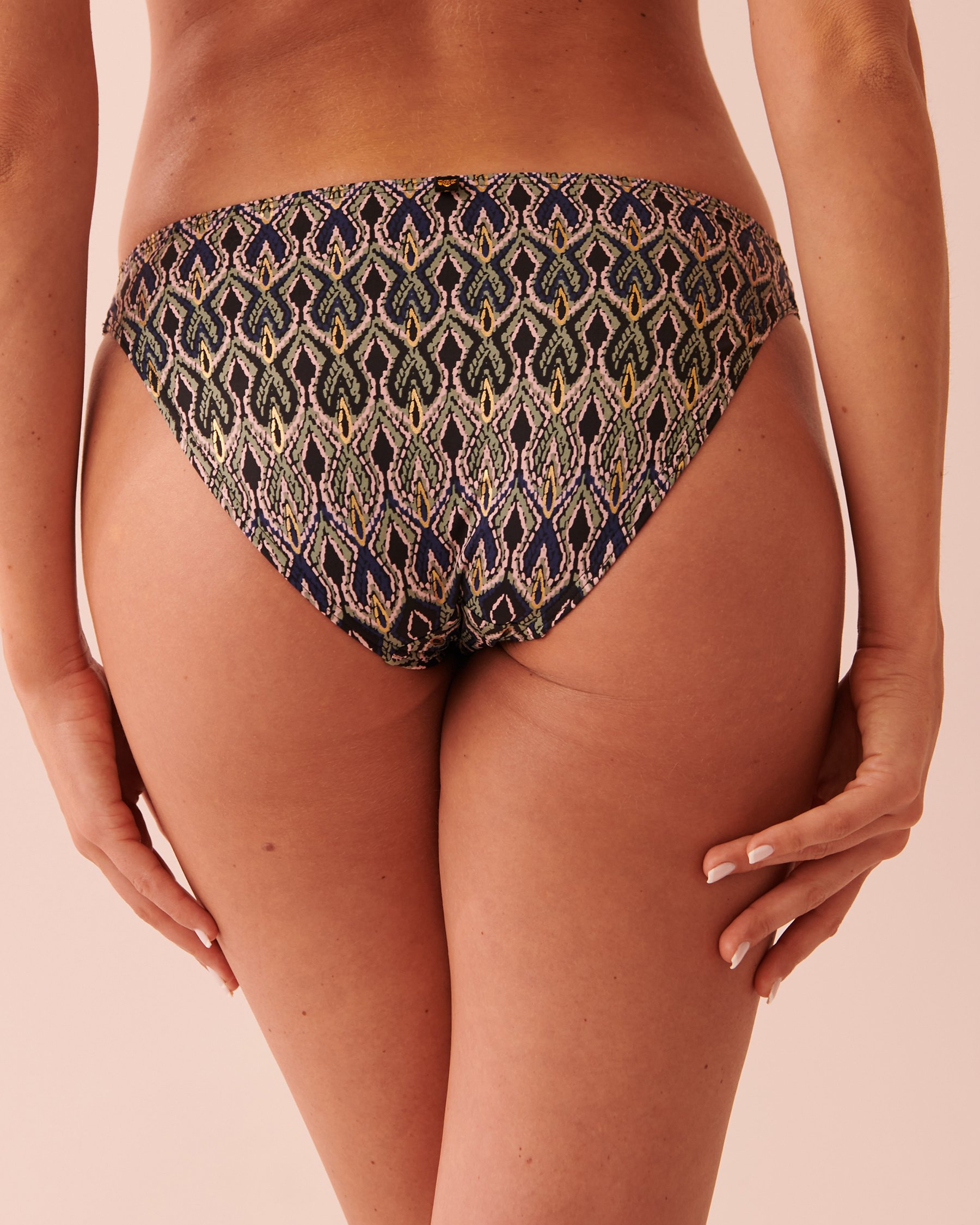 LA VIE EN ROSE AQUA SAINT-TROPEZ Shirred Sides Bikini Bottom Bohemian print 70300473 - View2